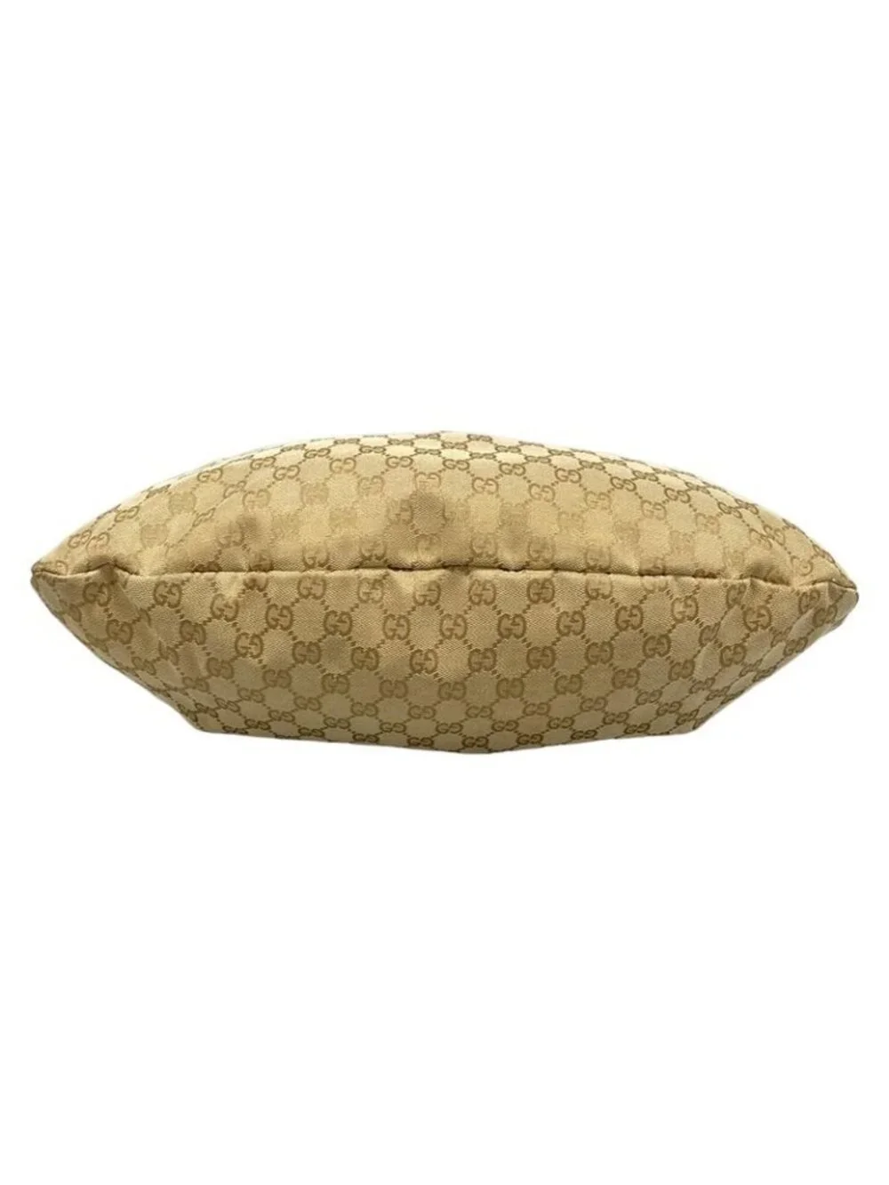 ★SOLD★ Gucci Shoulder Bag Bamboo GG Pattern Beige Brown Studs Leather - Picture 5 of 15